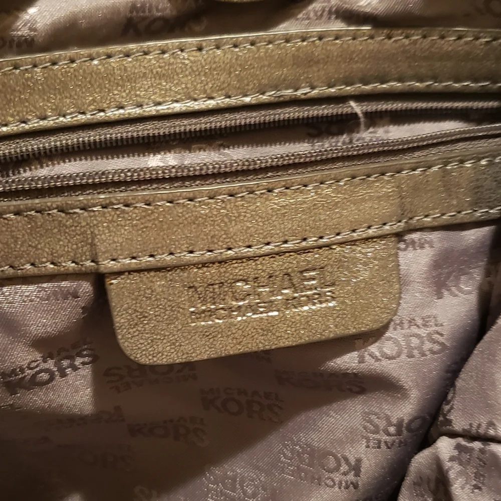 Michael Kors Shimmering Silver Woven Shoulder Bag